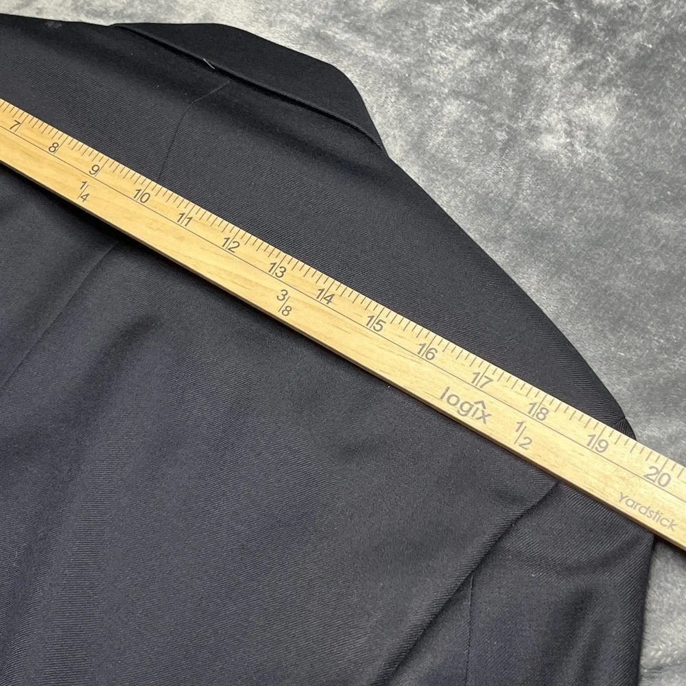 VTG Brooks Brothers Wool Blazer Men's 42R Black 2 Button Gold Made in USA